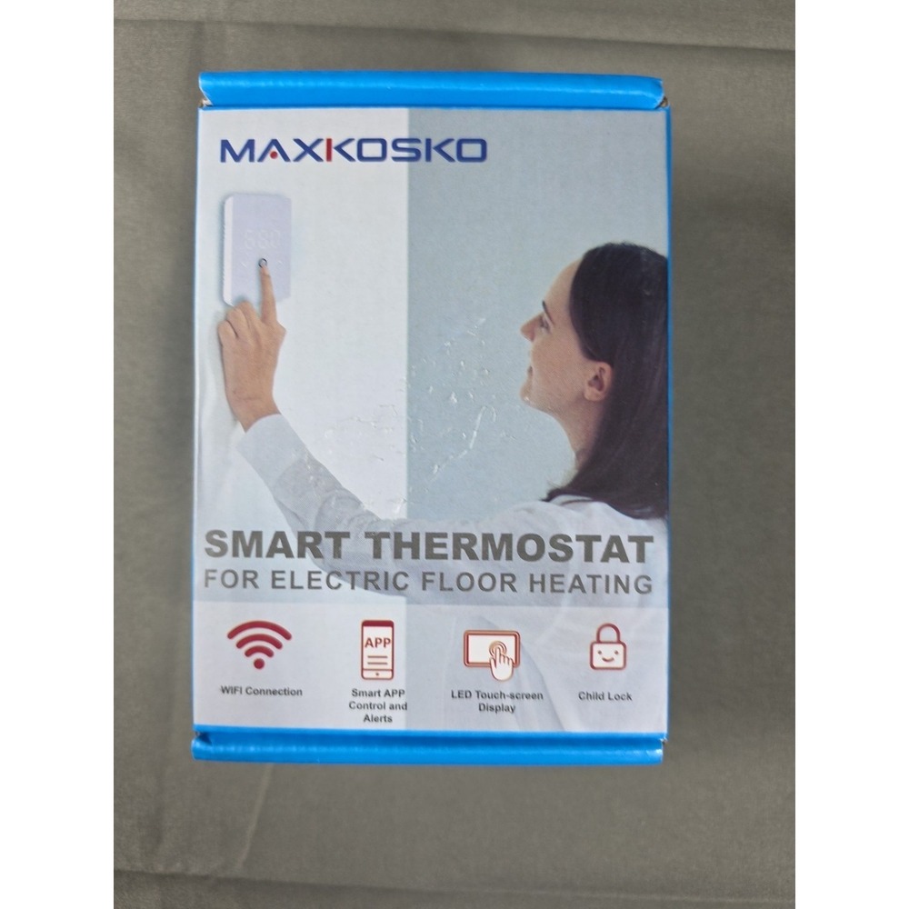 Touchscreen Thermostat for Electric Floor Heating with WiFi Control